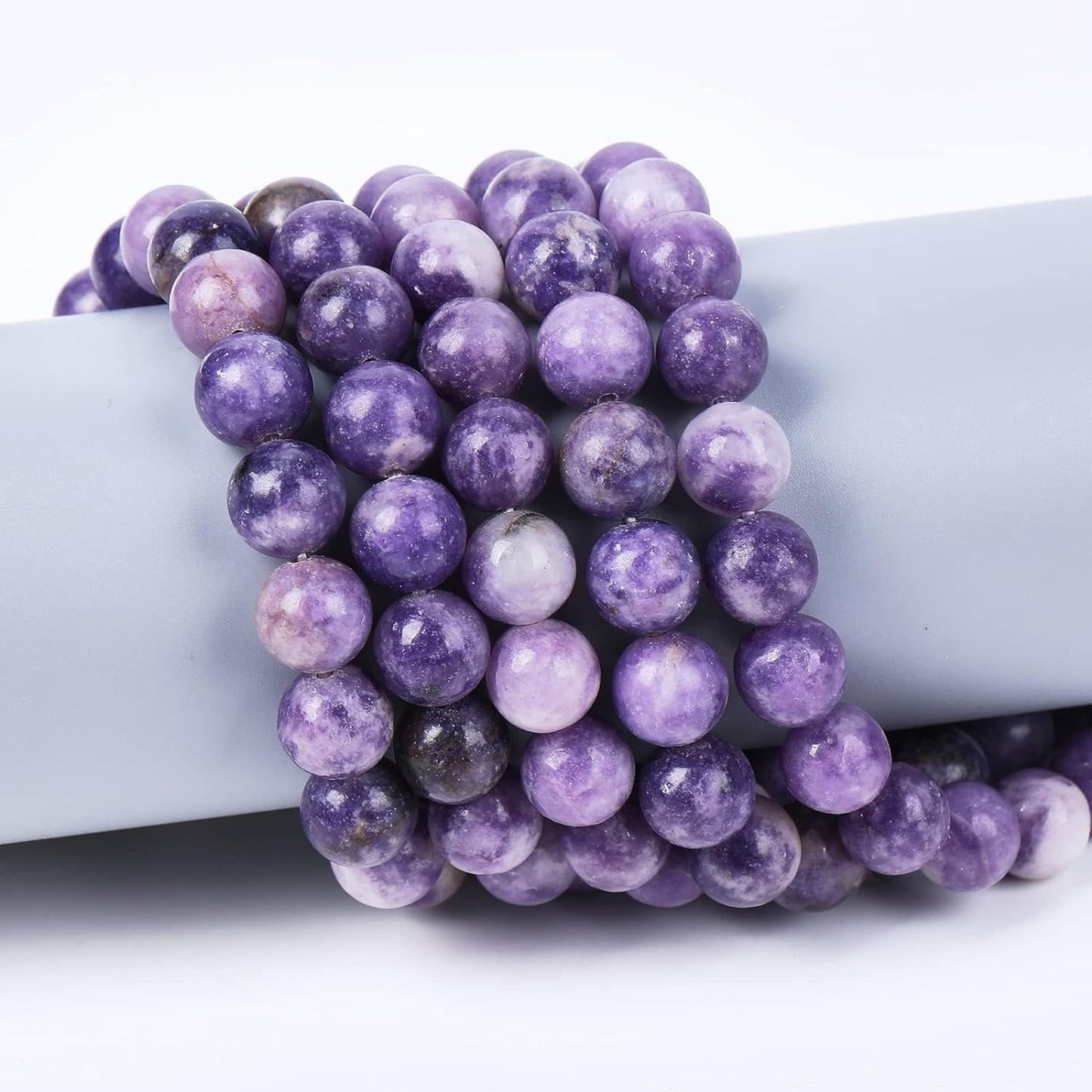DIY 8mm 100 Counts Beads With Spacer Needle Black Onyx Agate Lepidolite Prehnite Lemon Jade Turquoise Yellow Tiger Eye Rose Quartz Red Jasper Moss Agate Amethyst Black Obsidian Original Natural Stone Beads Gemstone Round Loose Beads From IG Crystal