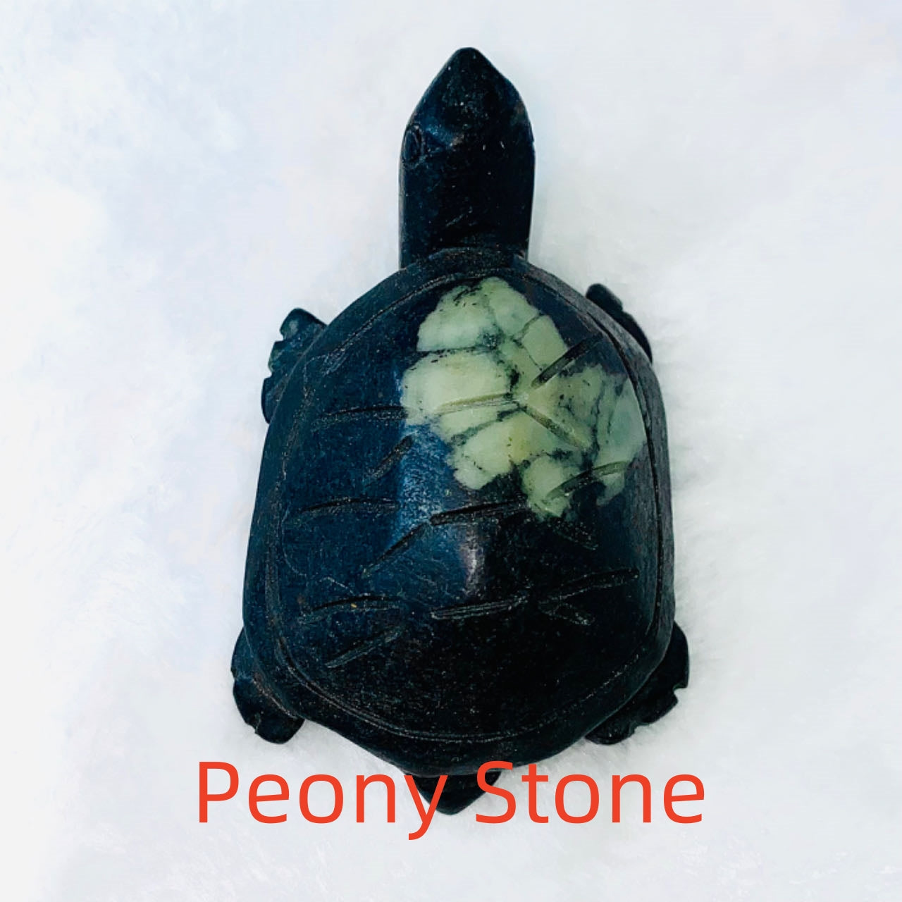2PCS Turtle High Quality Natural Peony Stone From IG Crystal