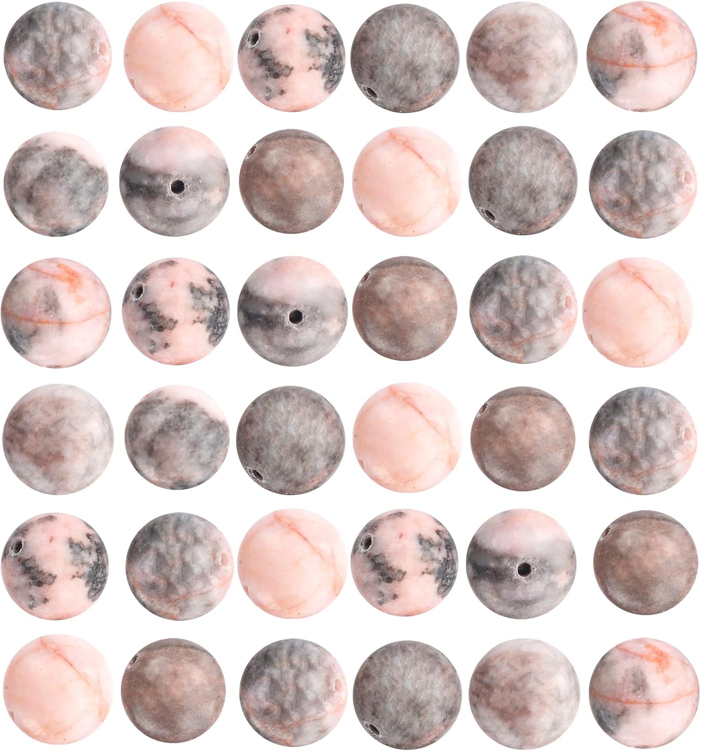 DIY 8mm 100 Counts Beads With Spacer Needle Black Onyx Agate Lepidolite Prehnite Lemon Jade Turquoise Yellow Tiger Eye Rose Quartz Red Jasper Moss Agate Amethyst Black Obsidian Original Natural Stone Beads Gemstone Round Loose Beads From IG Crystal