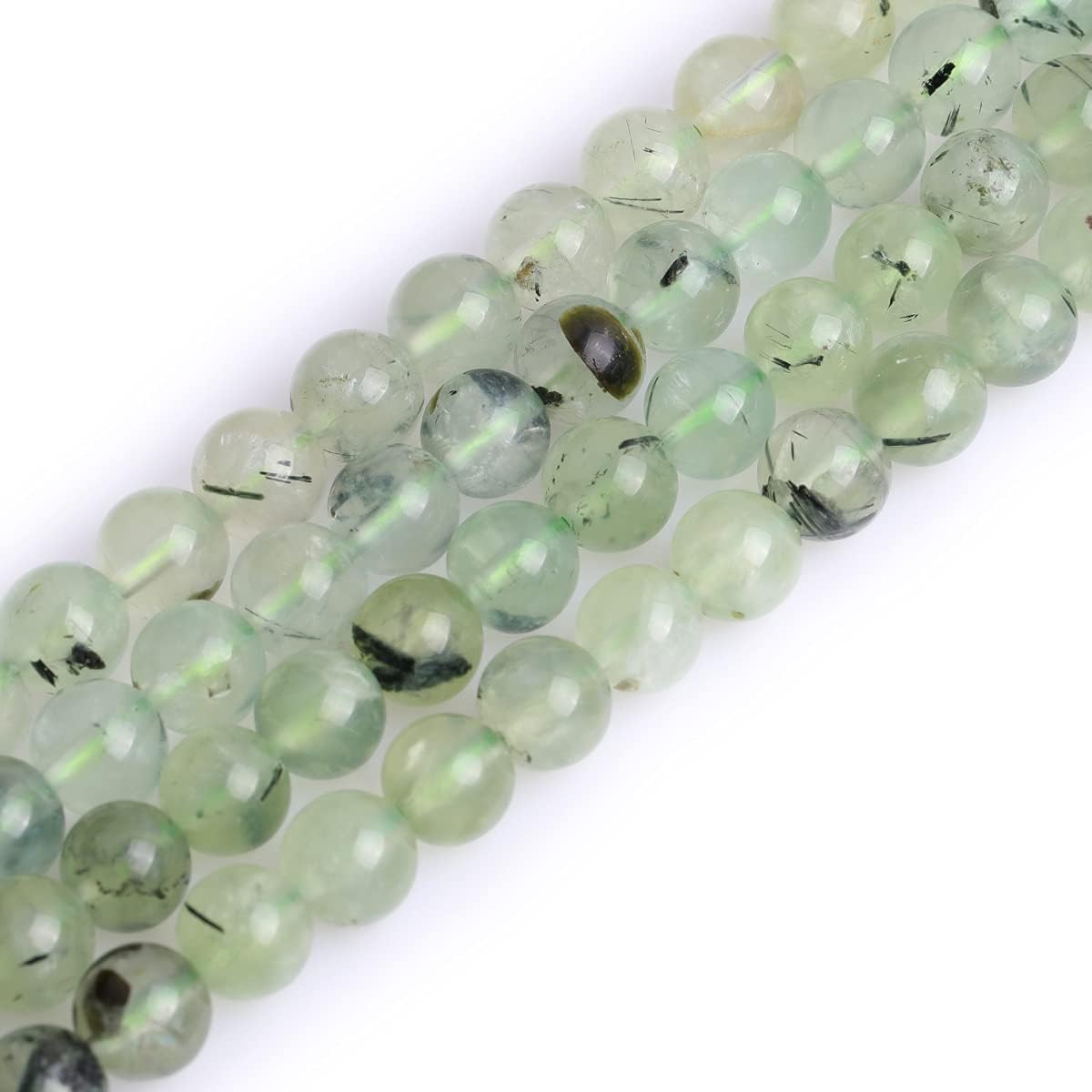 DIY 8mm 100 Counts Beads With Spacer Needle Black Onyx Agate Lepidolite Prehnite Lemon Jade Turquoise Yellow Tiger Eye Rose Quartz Red Jasper Moss Agate Amethyst Black Obsidian Original Natural Stone Beads Gemstone Round Loose Beads From IG Crystal