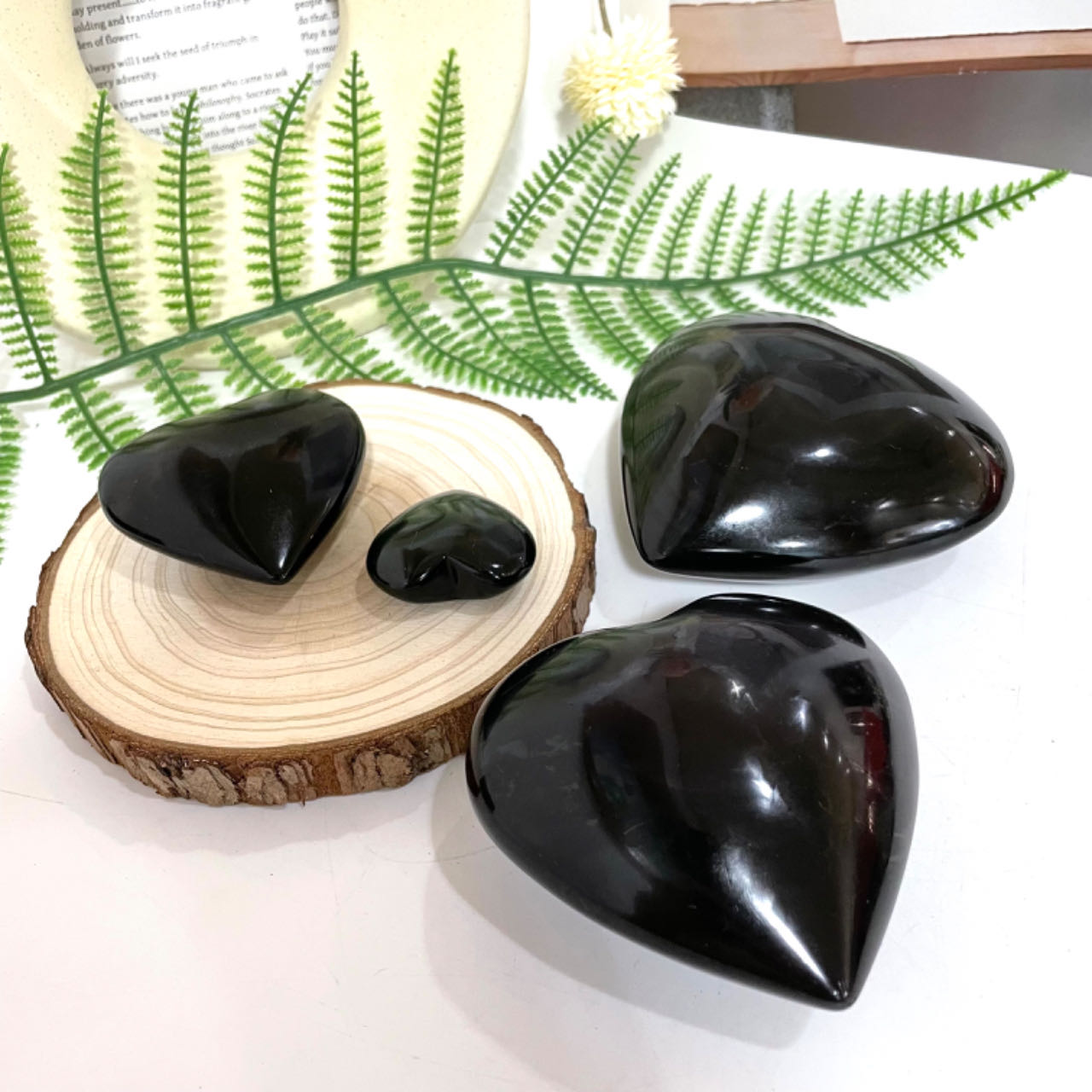 Rainbow Obsidian Heart Moon Shape Stone Crystal Healing Stone Home Decoration From IG Crystal