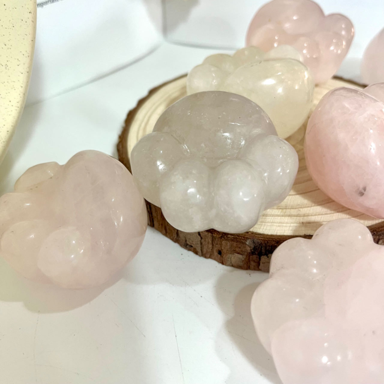 New Arrival Any 4PCS Different Maerail Cat's Paw Crystals Clear Quartz Rose Quartz Amethyst From IG Crystal