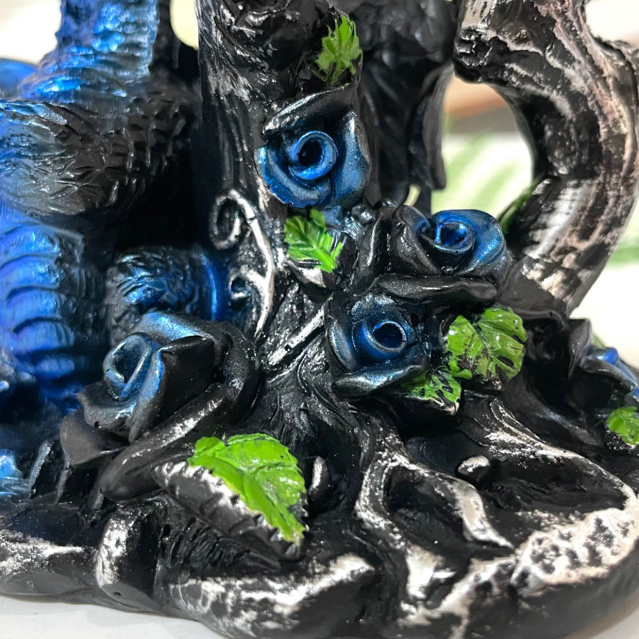 1PCS Branch Dragon Stand Silver Blue Healing Stone Home Decoration For Crystal Ball From IG Crystal
