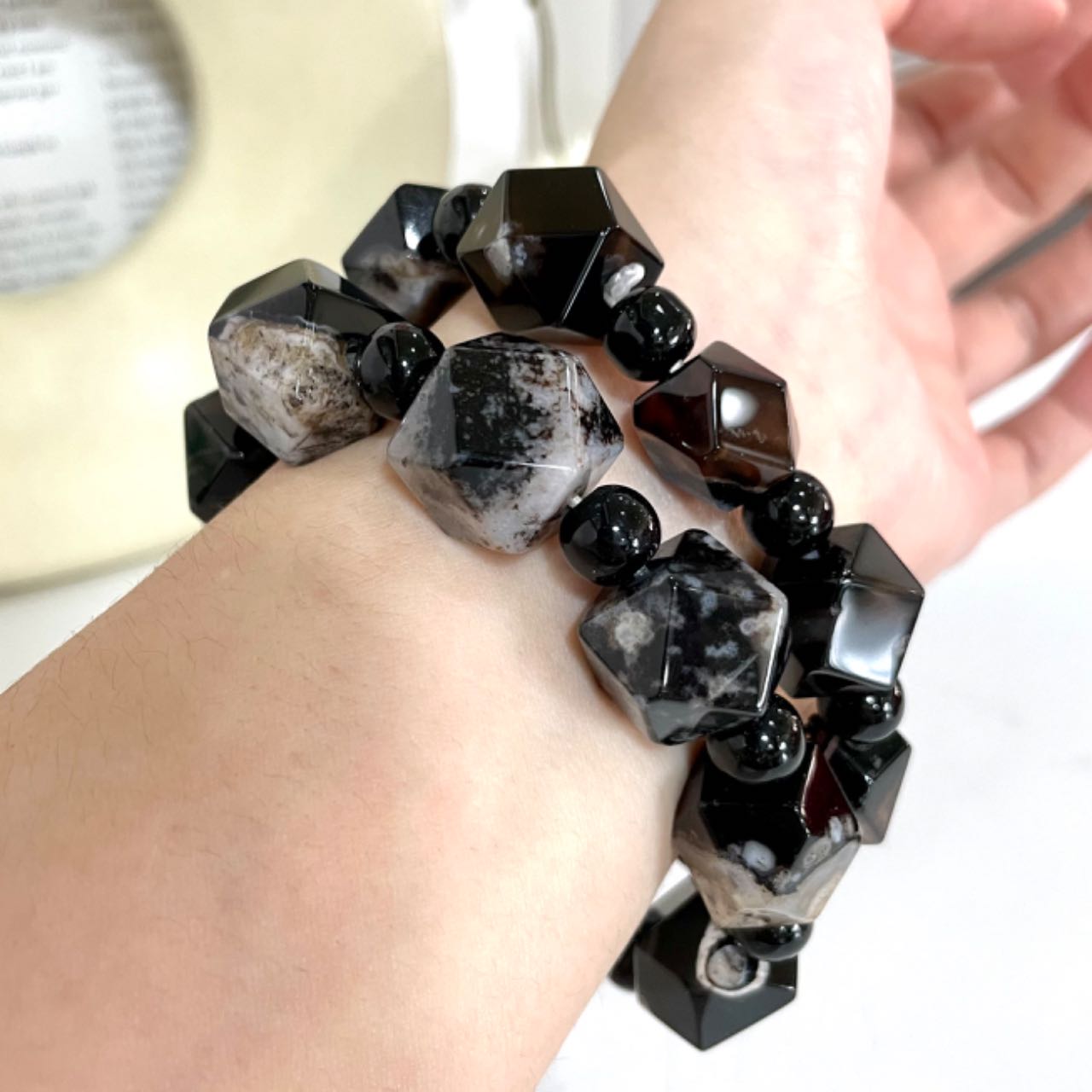 Flower Agate Bracelet Set Energy Healing Crystals Jewelry for Women DIY Bracelet From IG Crystal