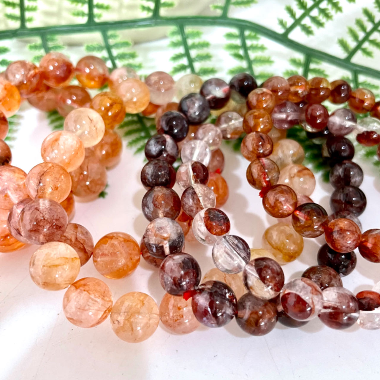 Fire Quartz Bracelet 7~12mm Energy Healing Crystals Jewelry for Women DIY Bracelet From IG Crystal