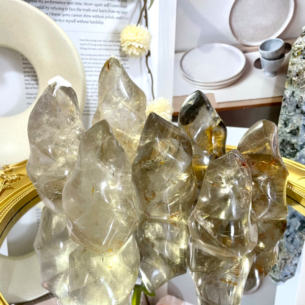 2~3PCS Smoky Quartz Torch Healing Crystal From IG Crystal