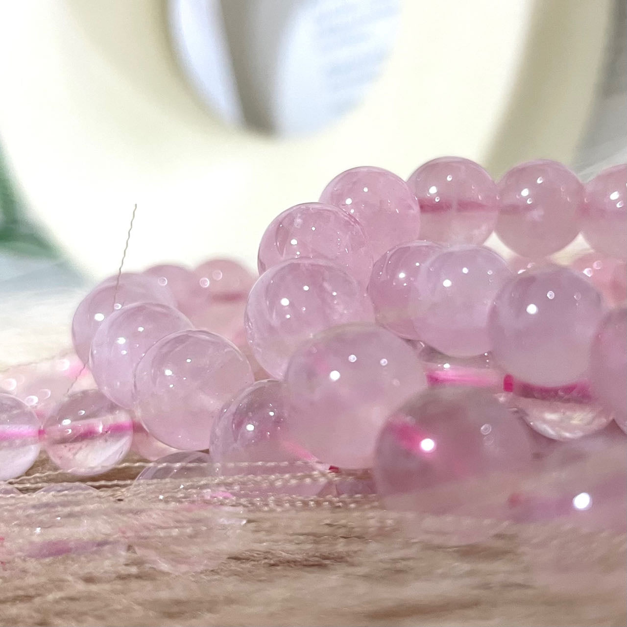 Rose Quartz Bracelet 8mm 10mm Energy Healing Crystals Jewelry for Women DIY Bracelet From IG Crystal