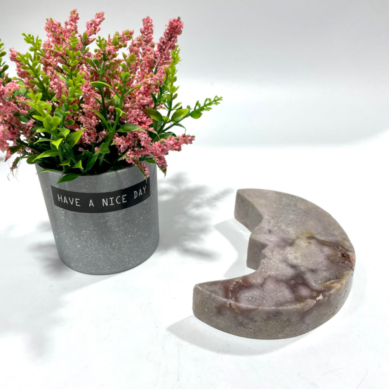 1 Count Purple Pink Agate Moon Face Crystal Carving Healing Crystal Gem Reiki Healing Home Decor Crystal Jewelry Shop Pretty Crystals From IG Crystal