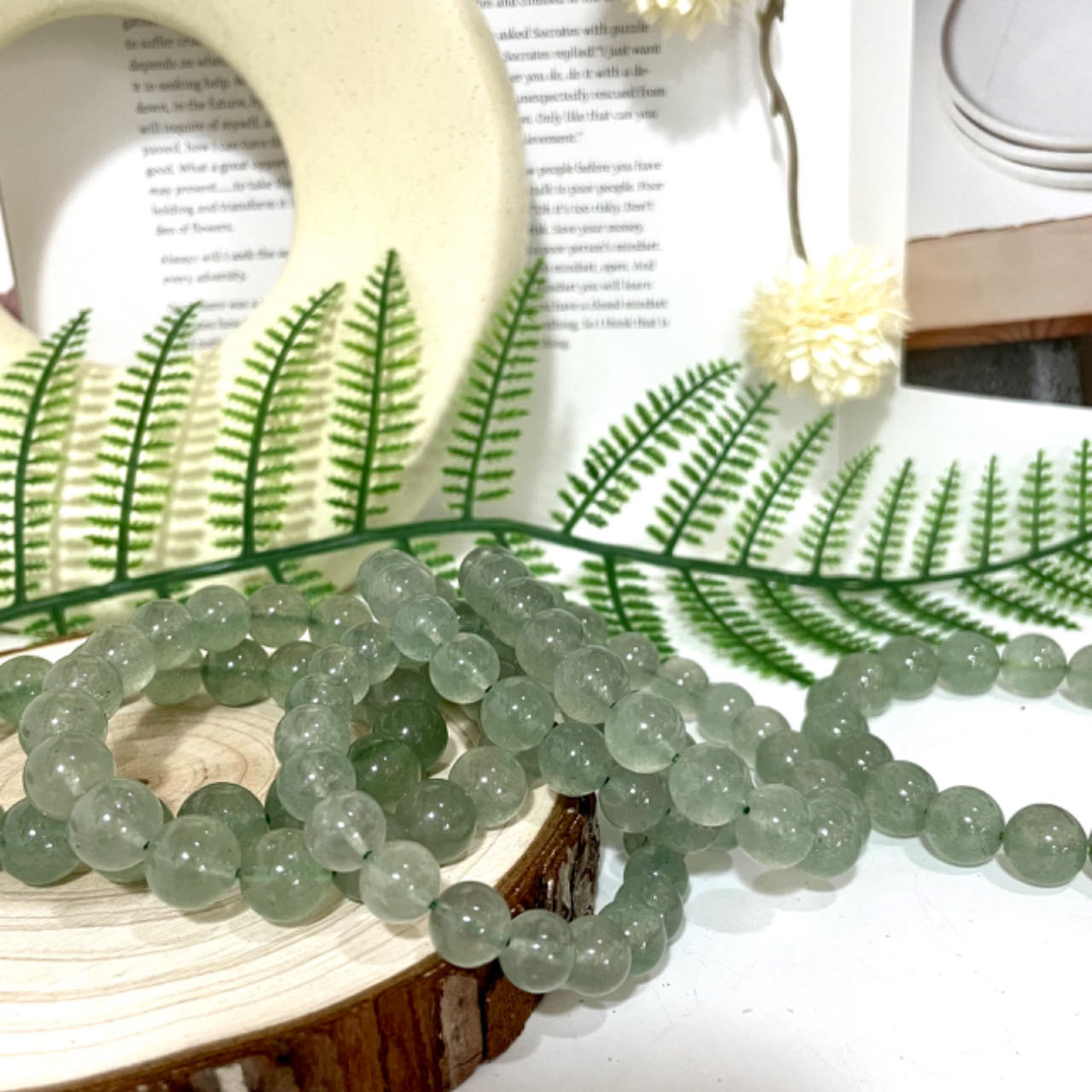 Green Strawberry Quartz 9~11mm Energy Healing Crystals Jewelry for Women DIY Bracelet From IG Crystal