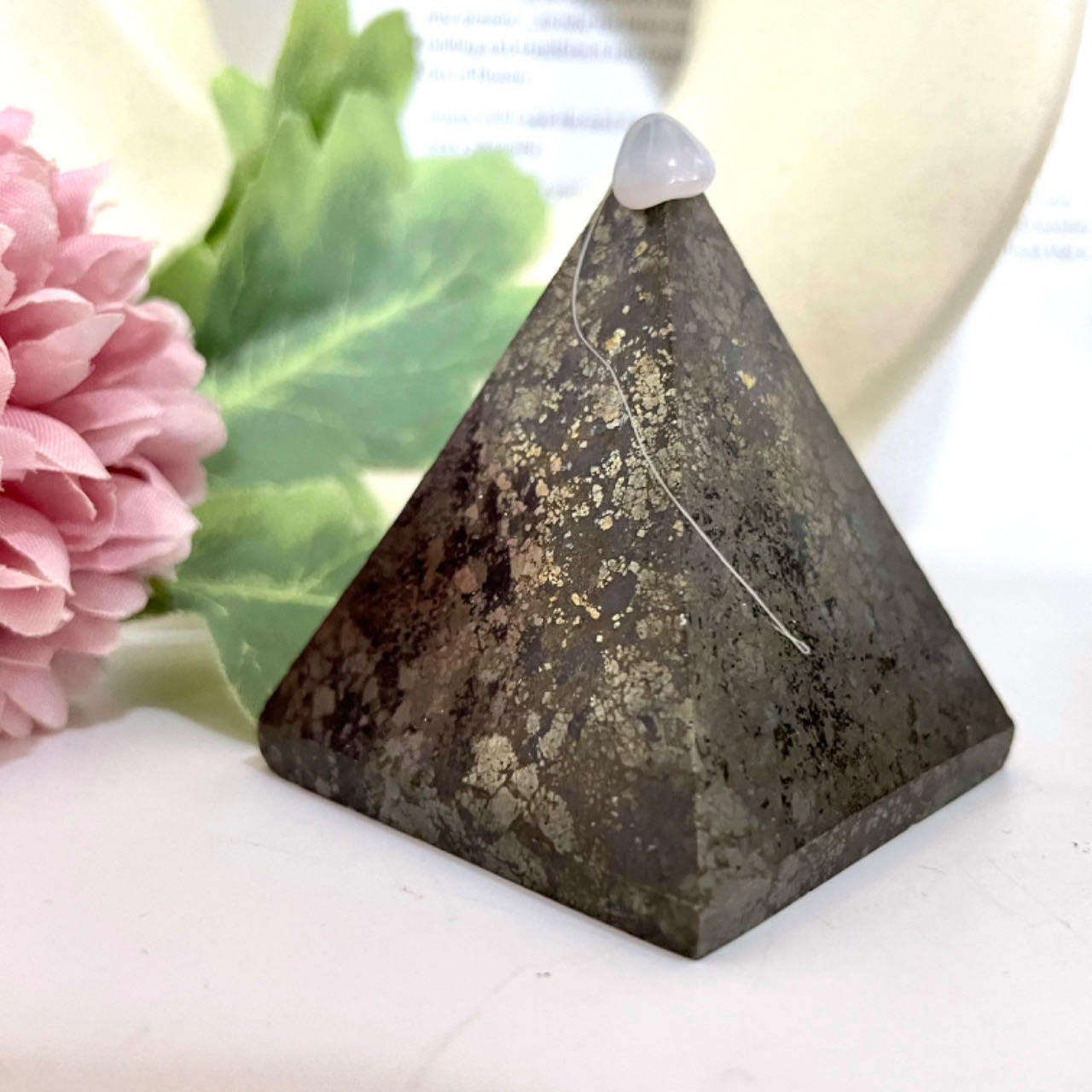2PCS Pyrite Pyramid Crystal Healing Stone From IG Crystal