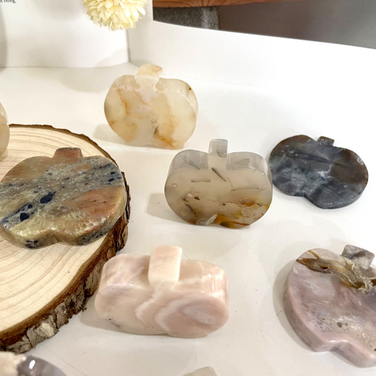 Apple Agate Crystal Healing Stone Stochastic 8~9PCS From IG Crystal