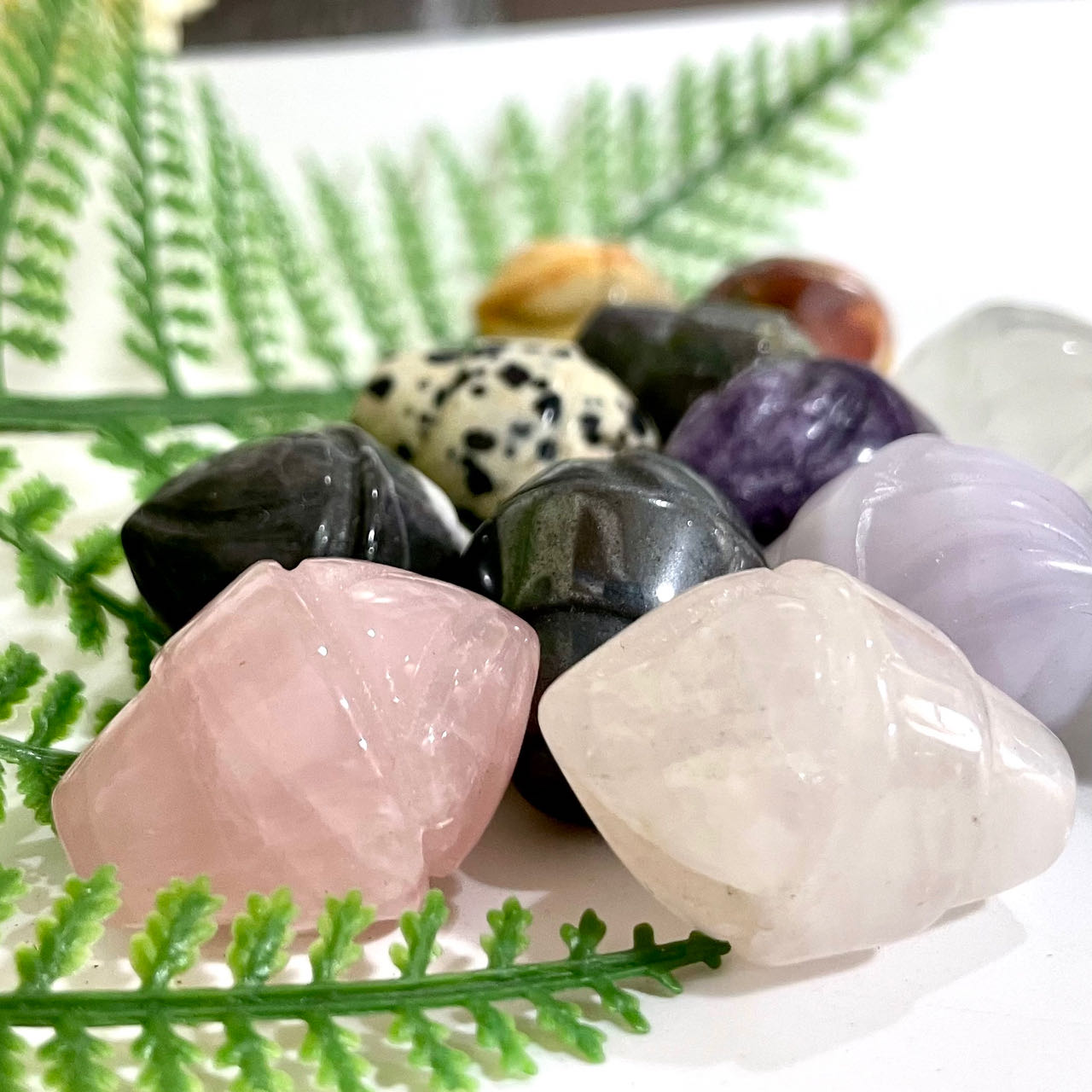 Different Maerail High Quality Natural Ice Cream Crystals 3 Counts Healing Stone Home decoration From IG Crystal