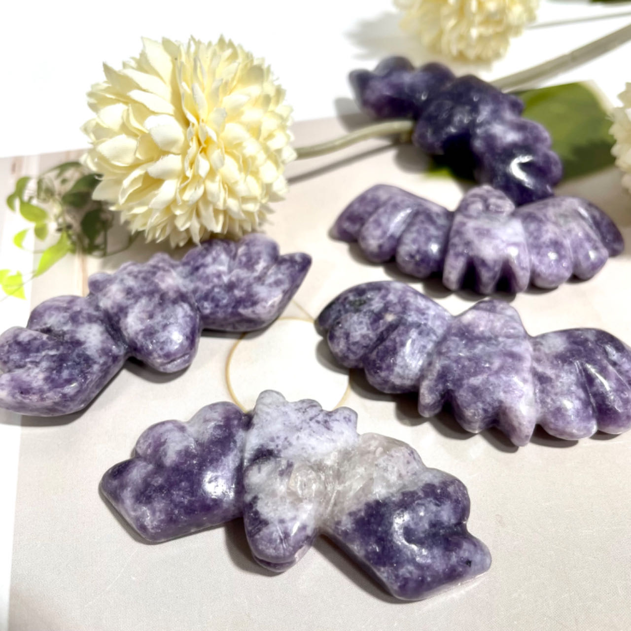 7 Counts Amethyst Bat Crystal Healing Crystal Home Decoration From IG Crystal