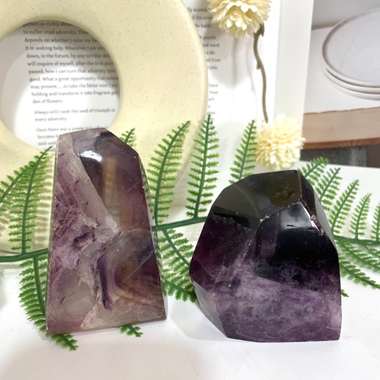 1~2PCS 500~600g Fluorite Raw Gemstone Healing Stone Home Decoration From IG Crystal