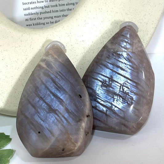 2~3 Counts Peach Moonstone Water Drop Crystal Reiki Crytsal Healing Home Decor From IG Crystal