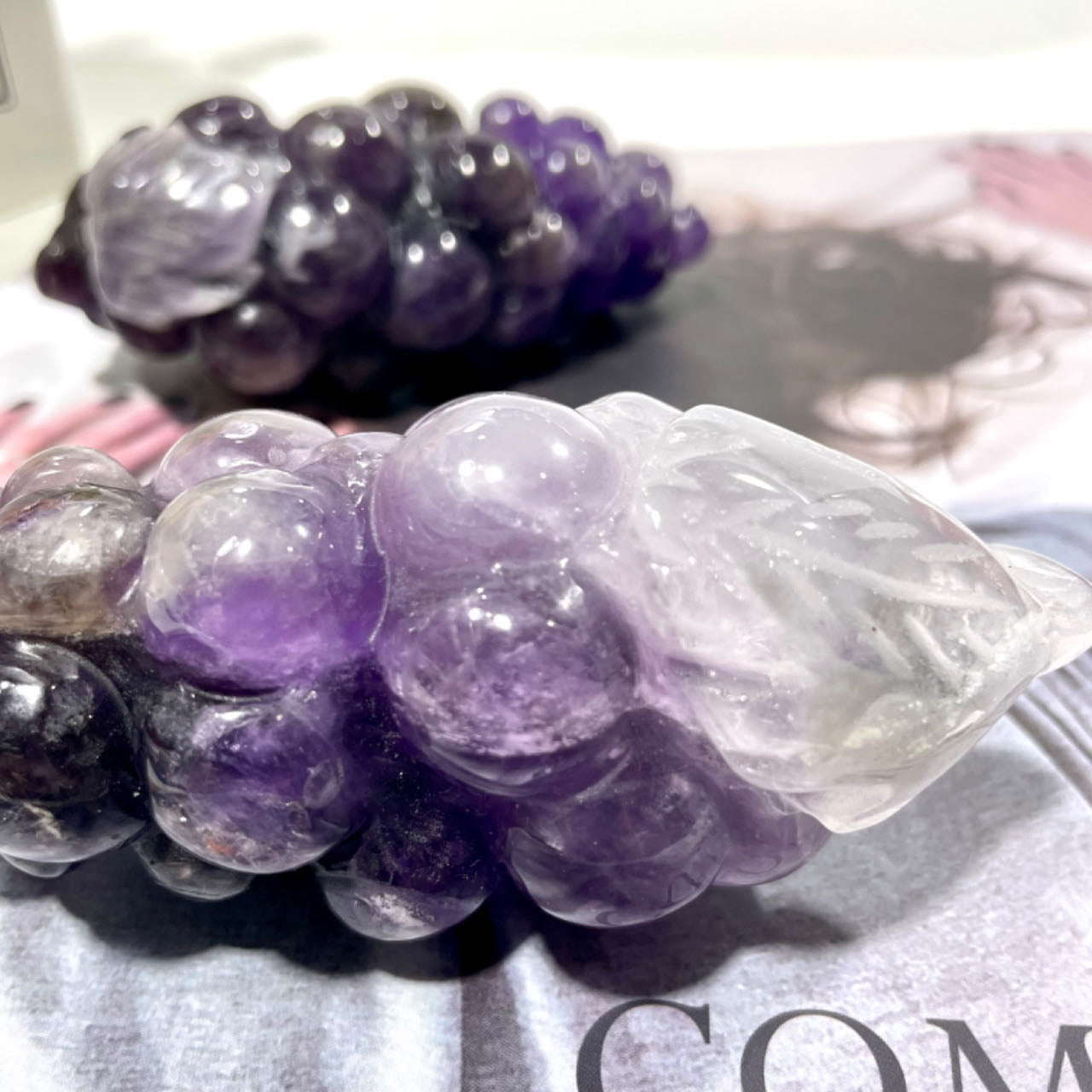 1 Count Amethyst Grapes Healing Crystal Gem Reiki Healing Home Decor Crystal Jewelry Shop Pretty Crystals From IG Crystal