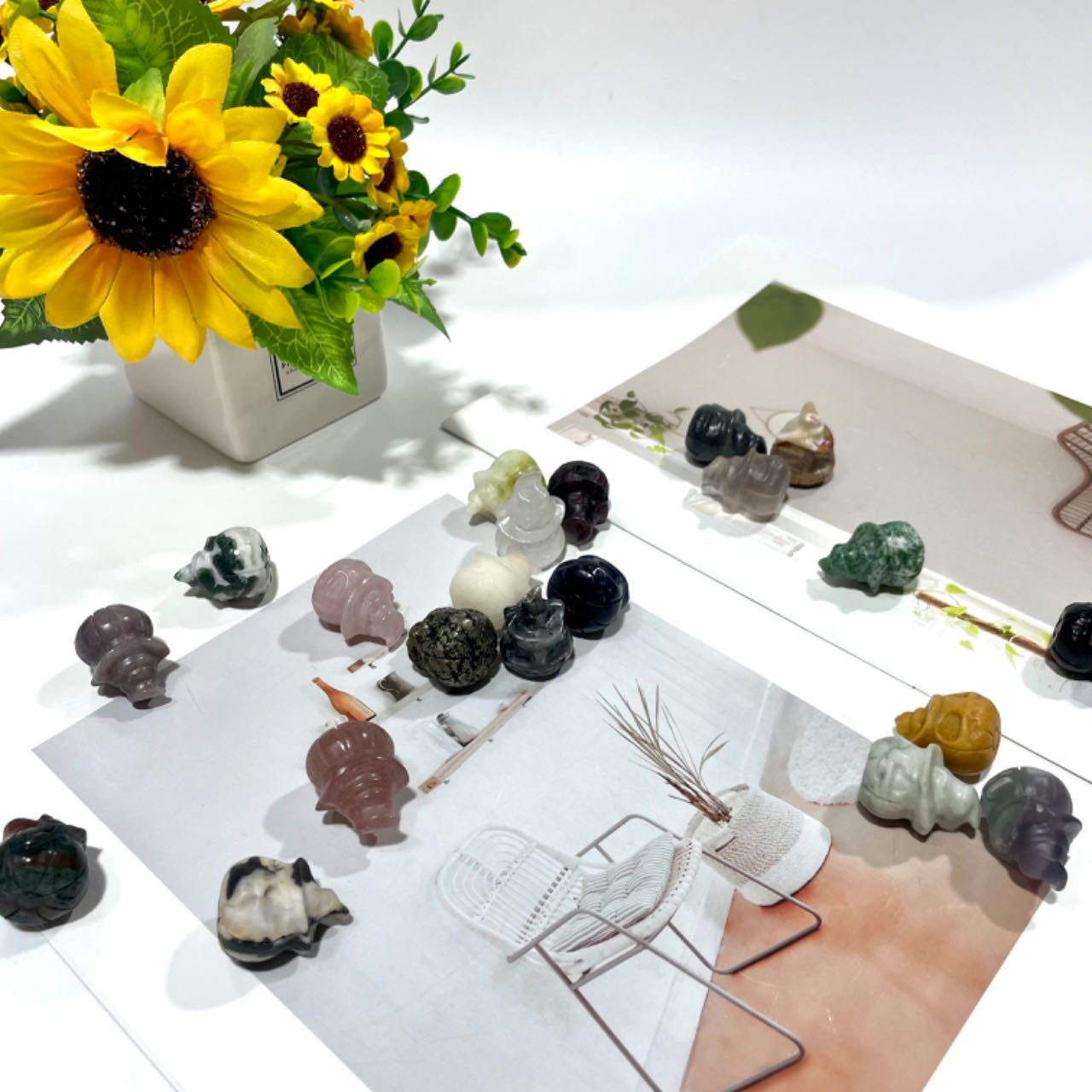 5 Counts Halloween Pumpkin Crystal Carving Healing Crystal Gem Reiki Healing Home Decor Crystal Jewelry Shop Pretty Crystals From IG Crystal