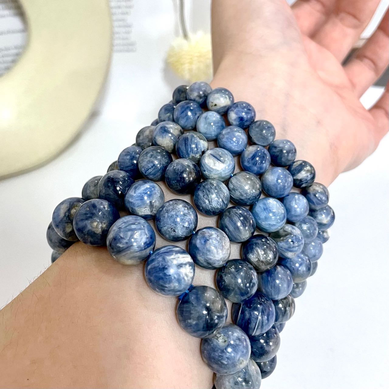 Kyanite Bracelet 8~13mm Energy Healing Crystals Jewelry for Women DIY Bracelet From IG Crystal