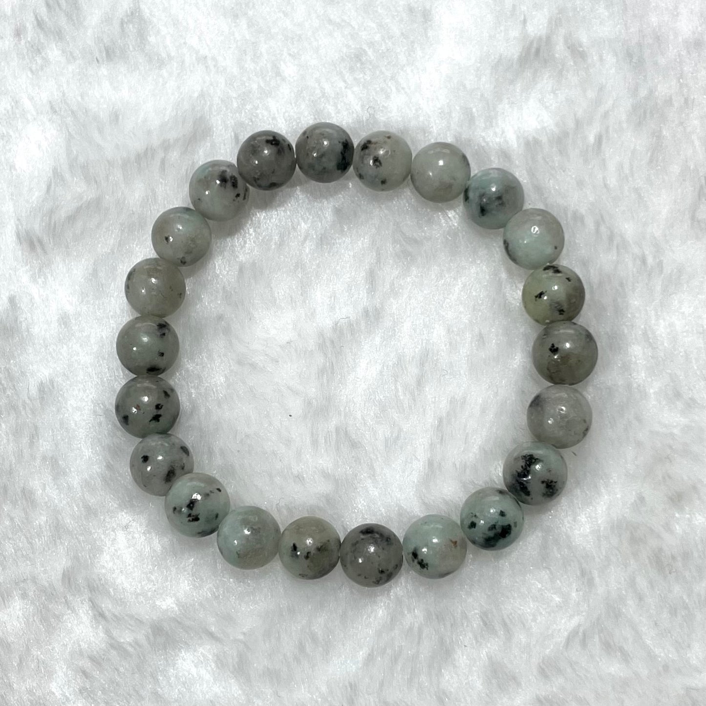 5 Counts Kiwi Jasper Crystal Bead Bracelet – Healing Crystal Bracelet for Women and Men – 8mm Beaded Bracelets for Men and Women – Unisex Elastic Adjustable Size Gemstone Bracelet for Healing and Protection From IG Crystal