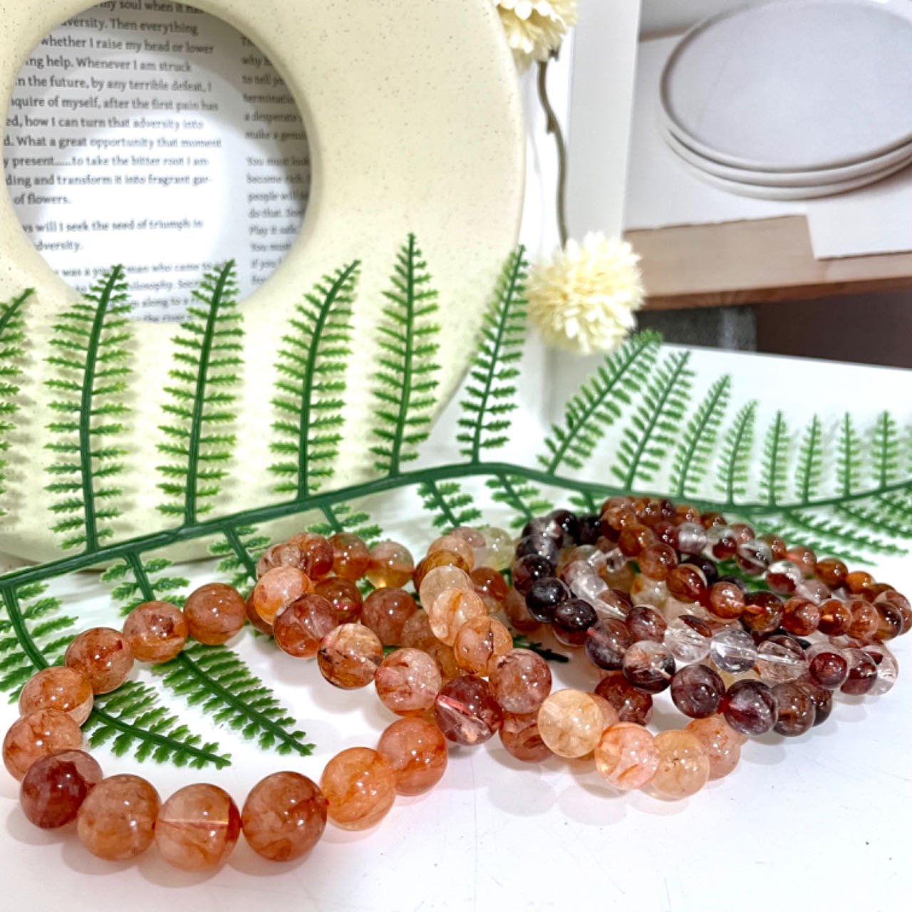 Fire Quartz Bracelet 7~12mm Energy Healing Crystals Jewelry for Women DIY Bracelet From IG Crystal