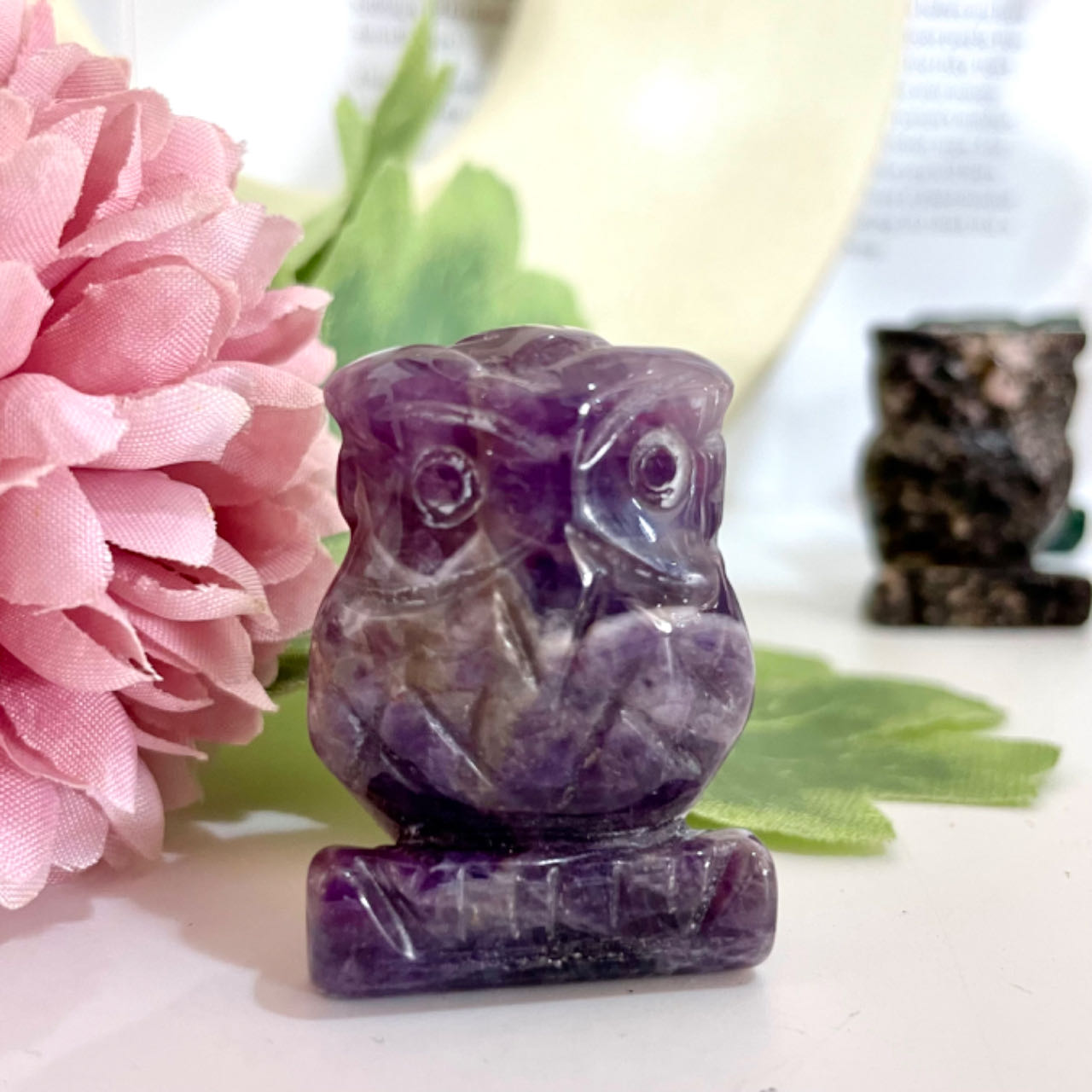 Different Maerail Small Owl High Quality Natural Crystals Set (Stochastic 10pc) From IG Crystal
