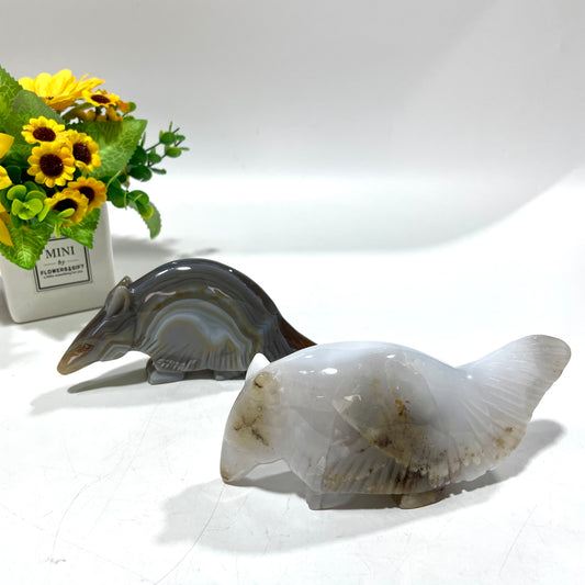 1 Count Agate Tapir Crystal Carving Healing Stones Natural Stone Chakra Balancing Reiki Home Office Decor From IG Crystal