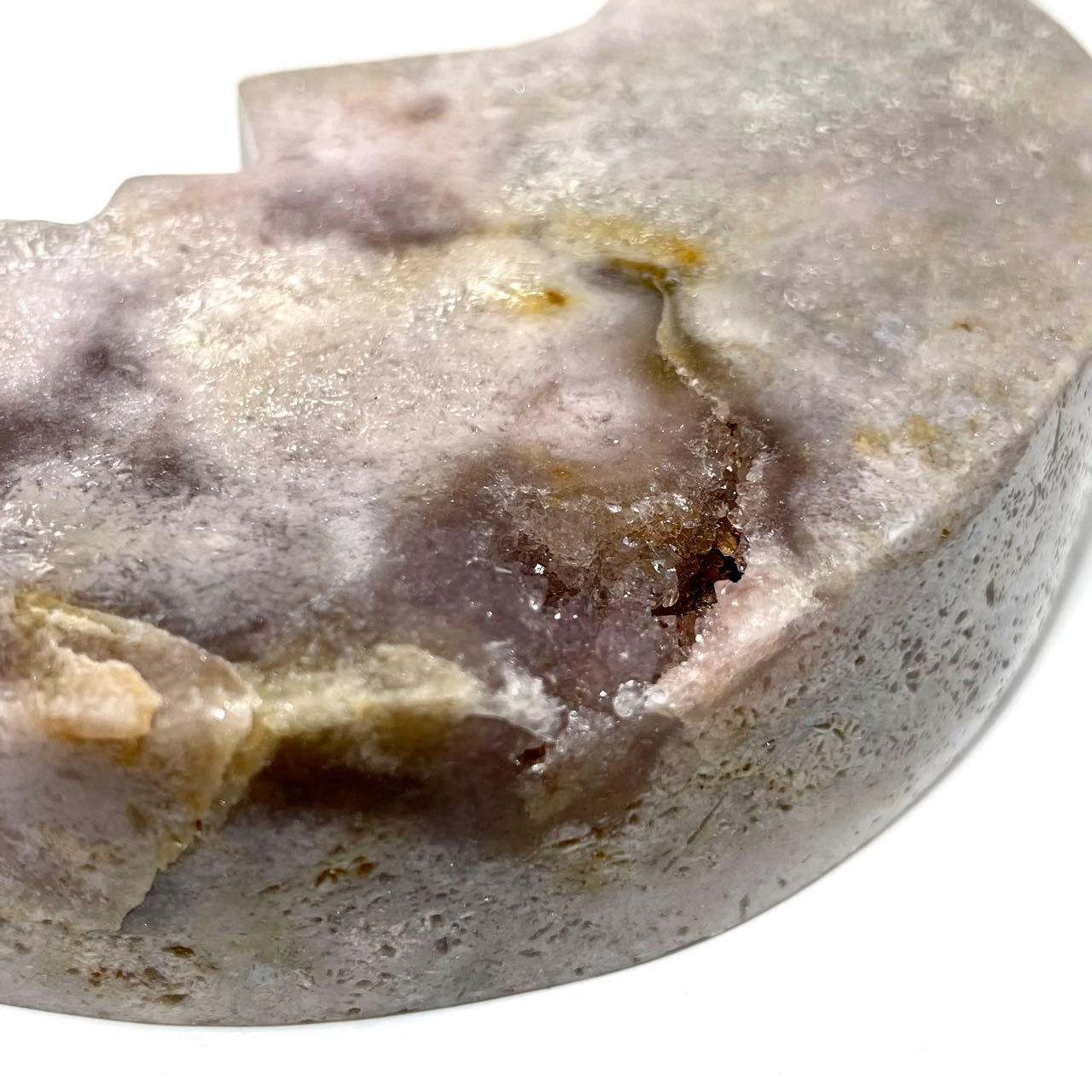 1 Count Purple Pink Agate Moon Face Crystal Carving Healing Crystal Gem Reiki Healing Home Decor Crystal Jewelry Shop Pretty Crystals From IG Crystal