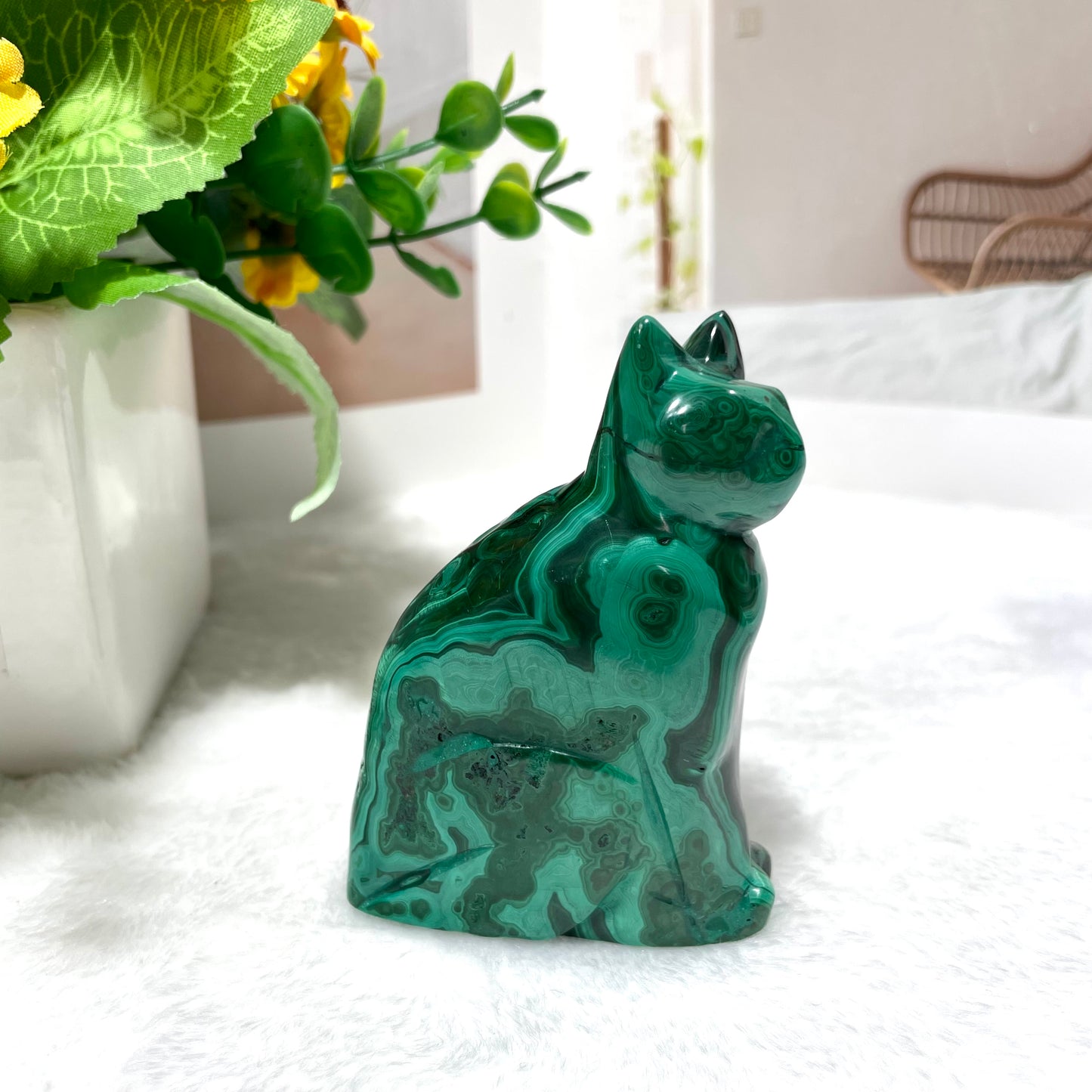 Malachite Owl Cat Frog Turtle Crystal Carving Natural Stone Gem Mining Chakra Balancing Reiki Healing Crystal Mystery Crystal Display Crystal Shopping Online Home Office Decor From IG Crystal