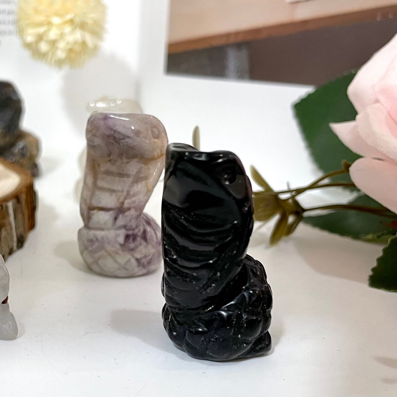 Different Maerail Small Snake High Quality Natural Crystals Set (Stochastic 10pc) From IG Crystal