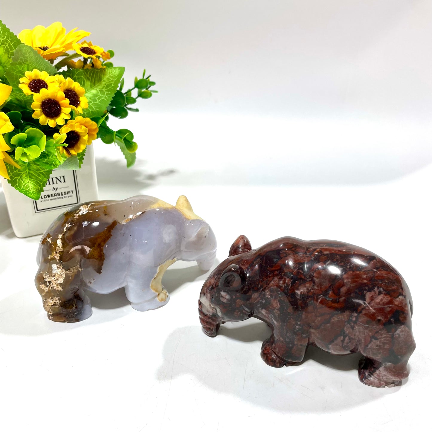 1 Count Anteater Crystal Carving Chalcedony Red Picture Jasper Healing Stones Natural Stone Chakra Balancing Reiki Home Office Decor From IG Crystal