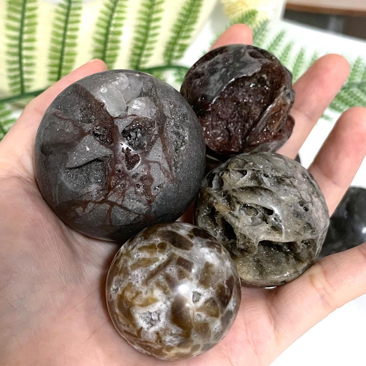 4~7 Counts Small Sphalerite Balls 2.5~5cm Healing Stone Home Decoration From IG Crystal