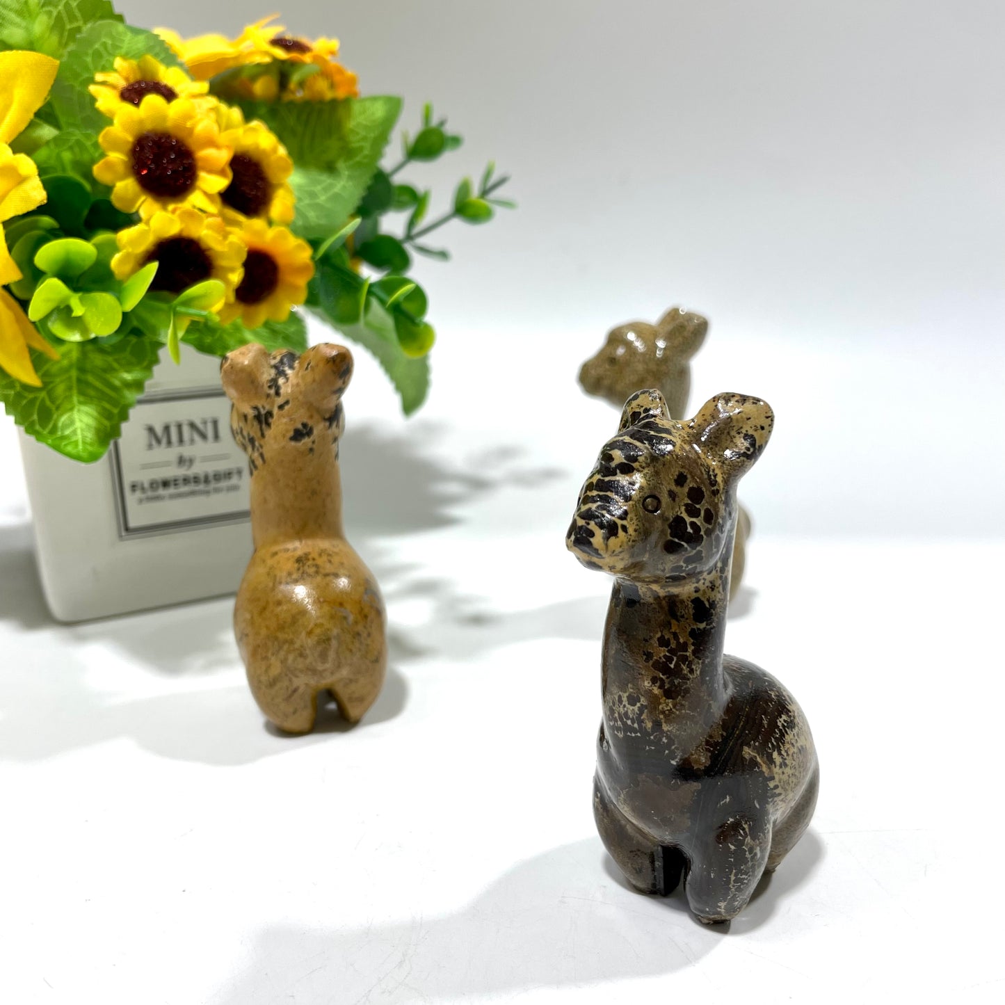 2 Counts Small Picture Jasper Alpaca Crystal Carving Healing Stones Natural Stone Chakra Balancing Reiki Home Office Decor From IG Crystal