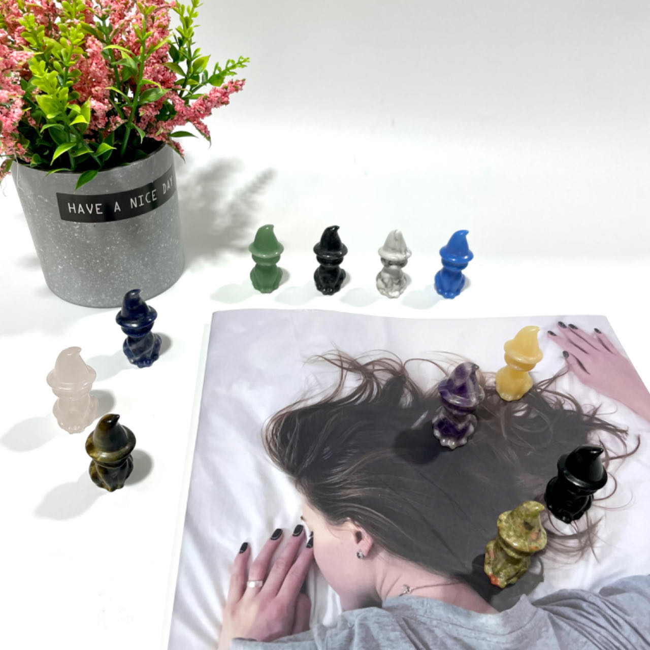 3 Counts Various Materials Halloween Ghost Cat Crystal Carving Healing Crystal Gem Reiki Healing Home Decor Crystal Jewelry Shop Pretty Crystals From IG Crystal