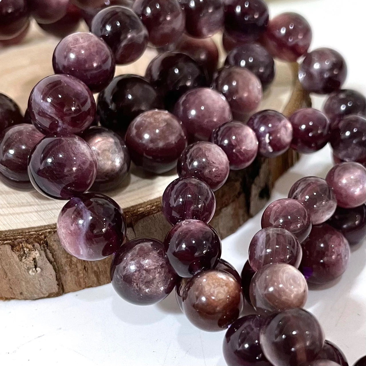 Deep Purple Mica 15mm 13mm 12mm 10mm 9mm Energy Healing Crystals Jewelry for Women DIY Bracelet From IG Crystal