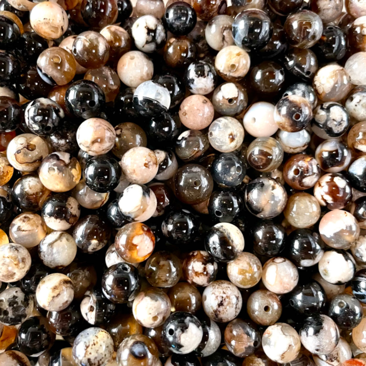 【VIP】8 Spoons Crystal Beads With Spacer Needle DIY Bracelets Moonstone Sunstone Crakle Amethyst Green Garden Quartz Rose Quartz Rainstone Citrine Rainbow Fluorite Copper Rutile Black Flower Agate Black Tiger Eye Black Tourmaline and so on