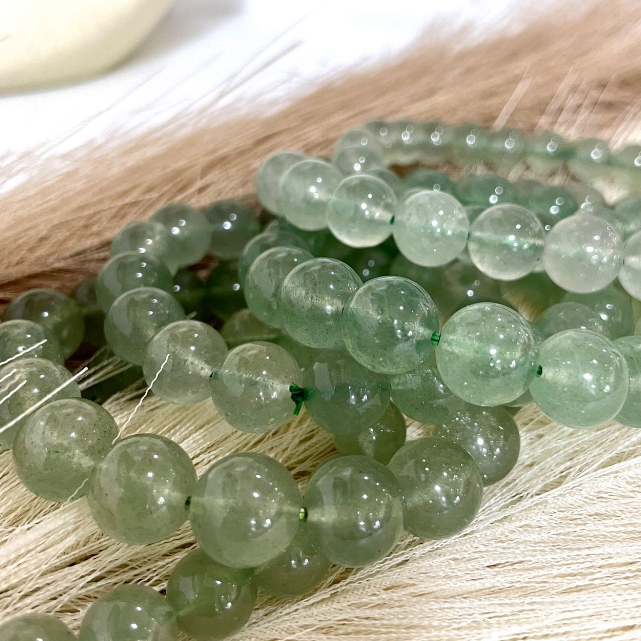 Green Strawberry Quartz 9~11mm Energy Healing Crystals Jewelry for Women DIY Bracelet From IG Crystal