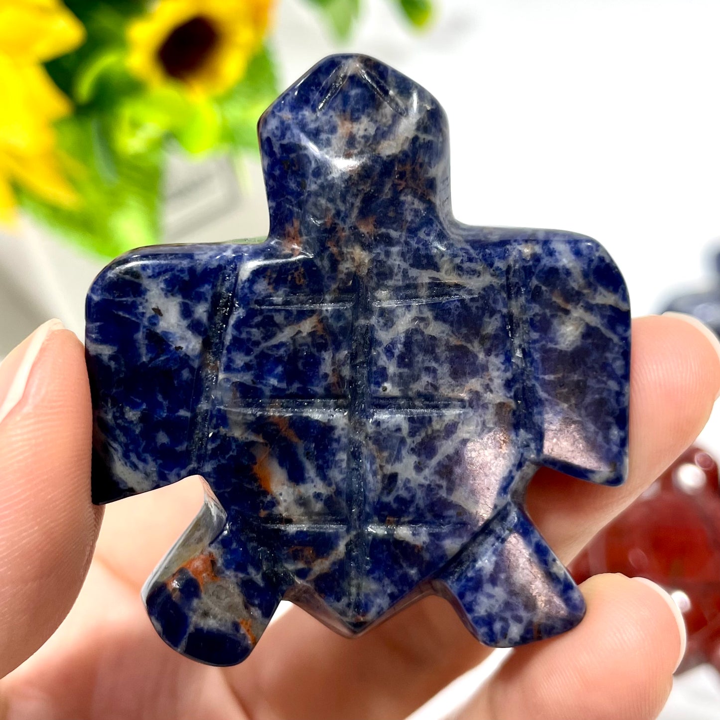3 Counts Little Turtle Crystal Carving Sodalite Red Jasper Black Obsidian Healing Stones Natural Stone Chakra Balancing Reiki Home Office Decor From IG Crystal