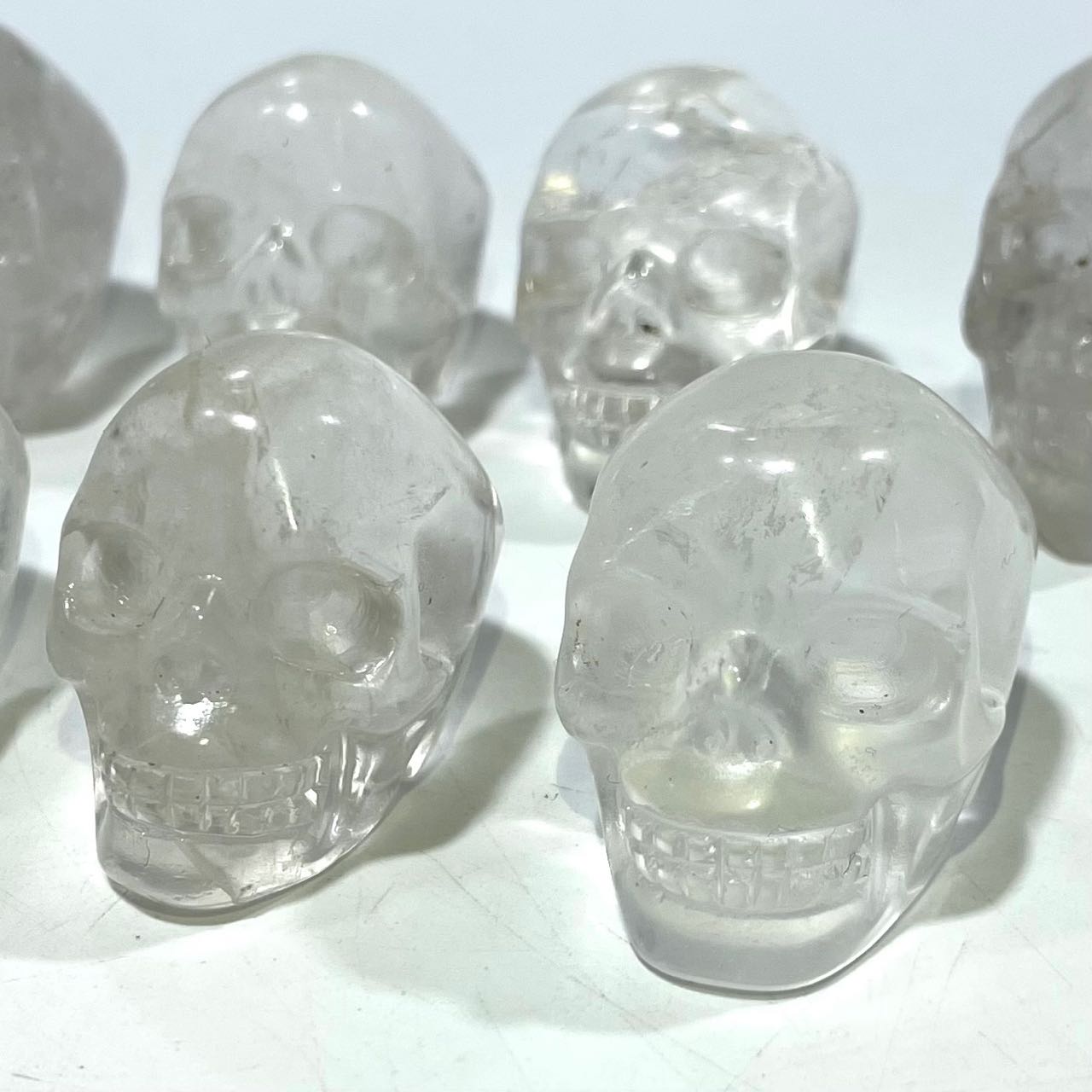 4 Counts Clear Quartz Small Skull Crystal Healing Crystal Home Decoration From IG Crystal