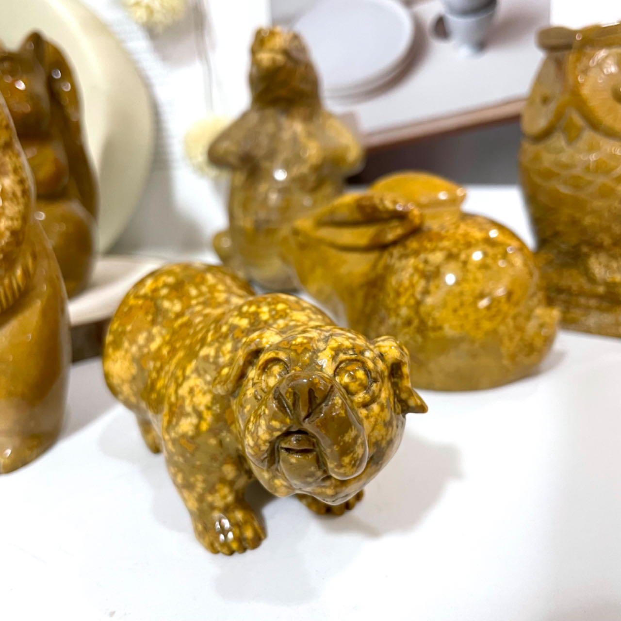Ocean Jasper Rabbit Snapping Turtle Crocodile Groundhog French Bulldog Bear Owl Squirrel Crystal From IG Crystal