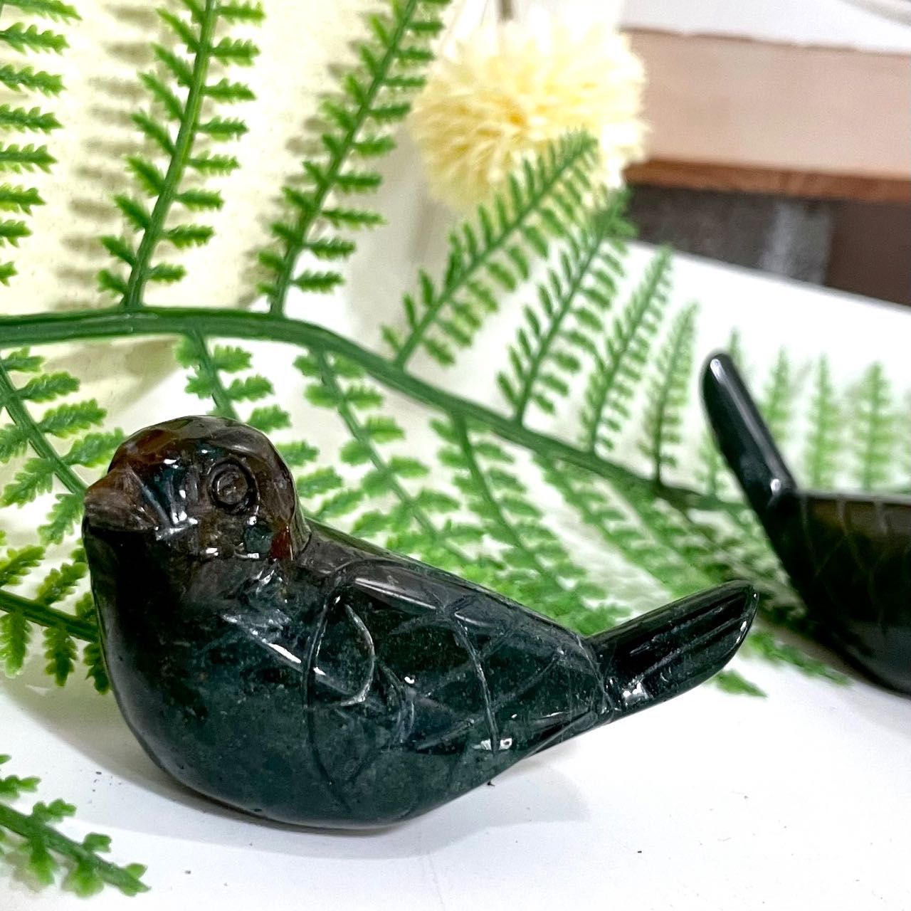 Ocean Jasper Bird Crystal Carving 2 counts Healing Stone Home Decoration From IG Crystal