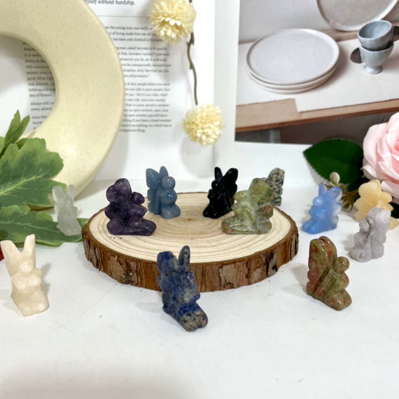 Different Maerail Flower Fairy High Quality Natural Crystals Set (Stochastic 10pc) From IG Crystal