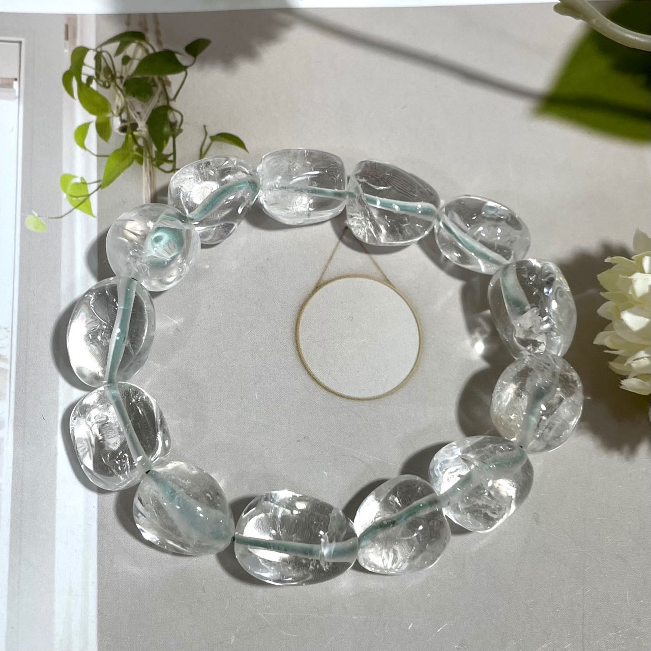 Clear Quartz Bracelet 17mm 13mm 10mm 8mm Block-shaped Irregularity Healing Crystal Home Decoration From IG Crystal