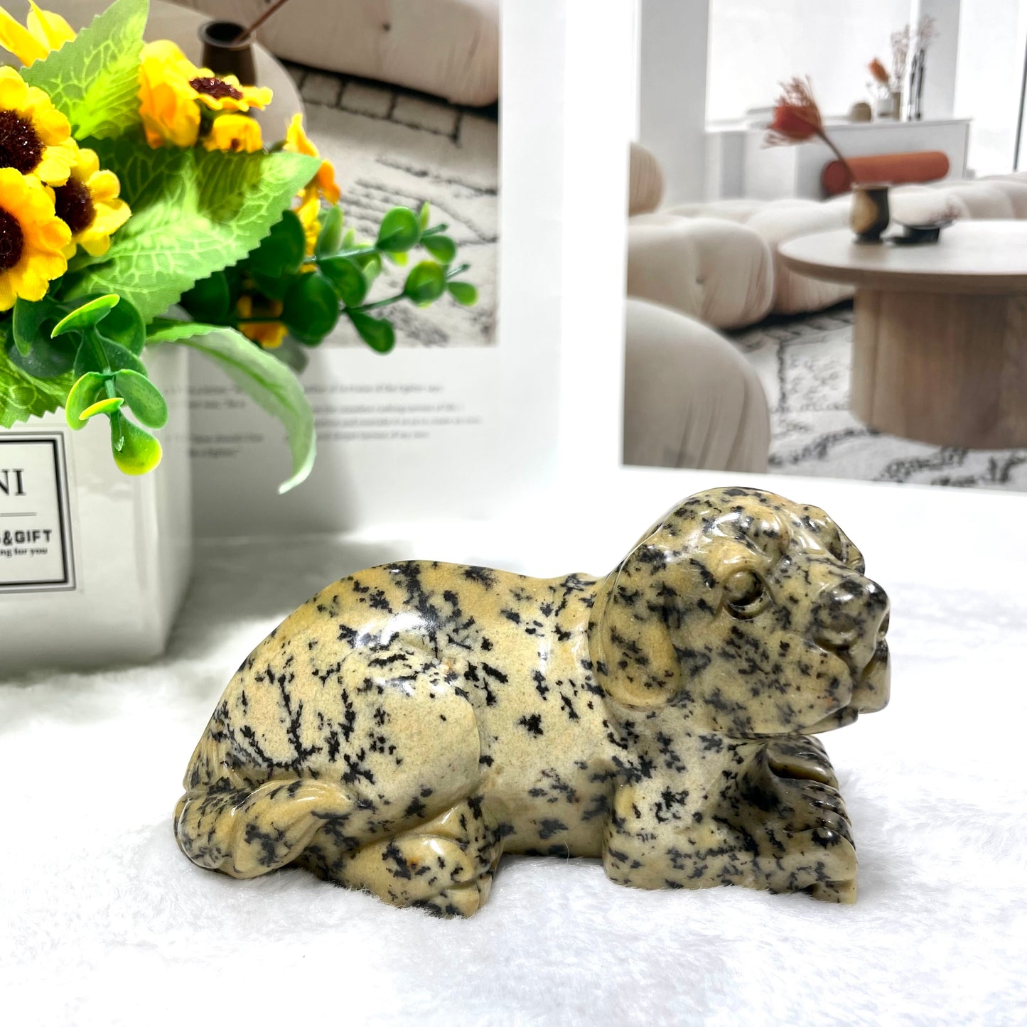 1 Count Floriated Jasper Animals Crystal Carvings Bear Hippo Dog Carvings Healing Stones Natural Stone Chakra Balancing Reiki Home Office Decor From IG Crystal