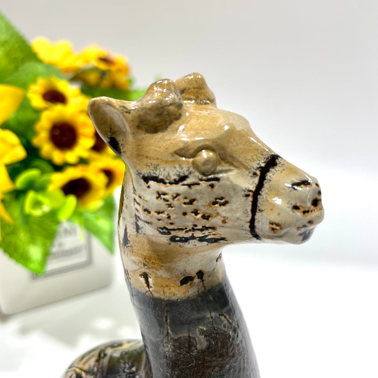Picture Jasper Giraffe Crystal Carving Healing Stones Natural Stone Chakra Balancing Reiki Home Office Decor From IG Crystal