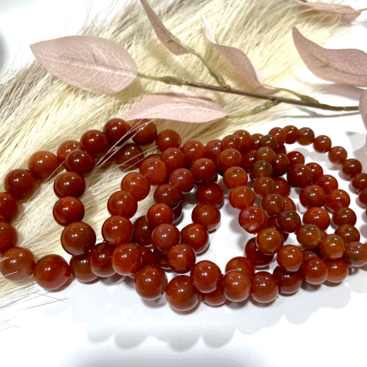 Red Carnelian Agate Bracelets 8~14mm Natural Crystals Healing Stones Crystal Jewelry Shop Pretty Crystals From IG Crystal