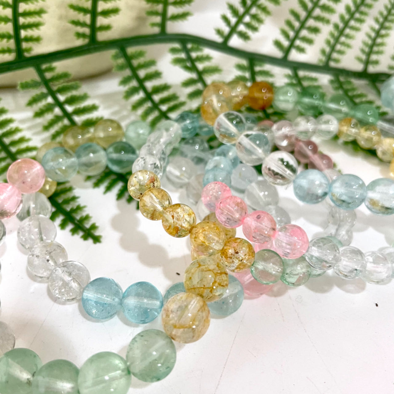 Topaz Crystal Bracelet 7mm 9mm Energy Healing Crystals Jewelry for Women DIY Bracelet From IG Crystal