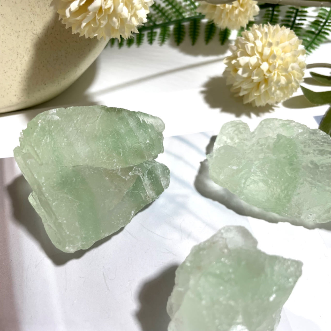 500g Green Fluorite Crystal Stone for Tumbling Cabbing Decoration Polishing Quartz Ore Crystals Stone Ornaments Home Decor Gift From IG Crystal