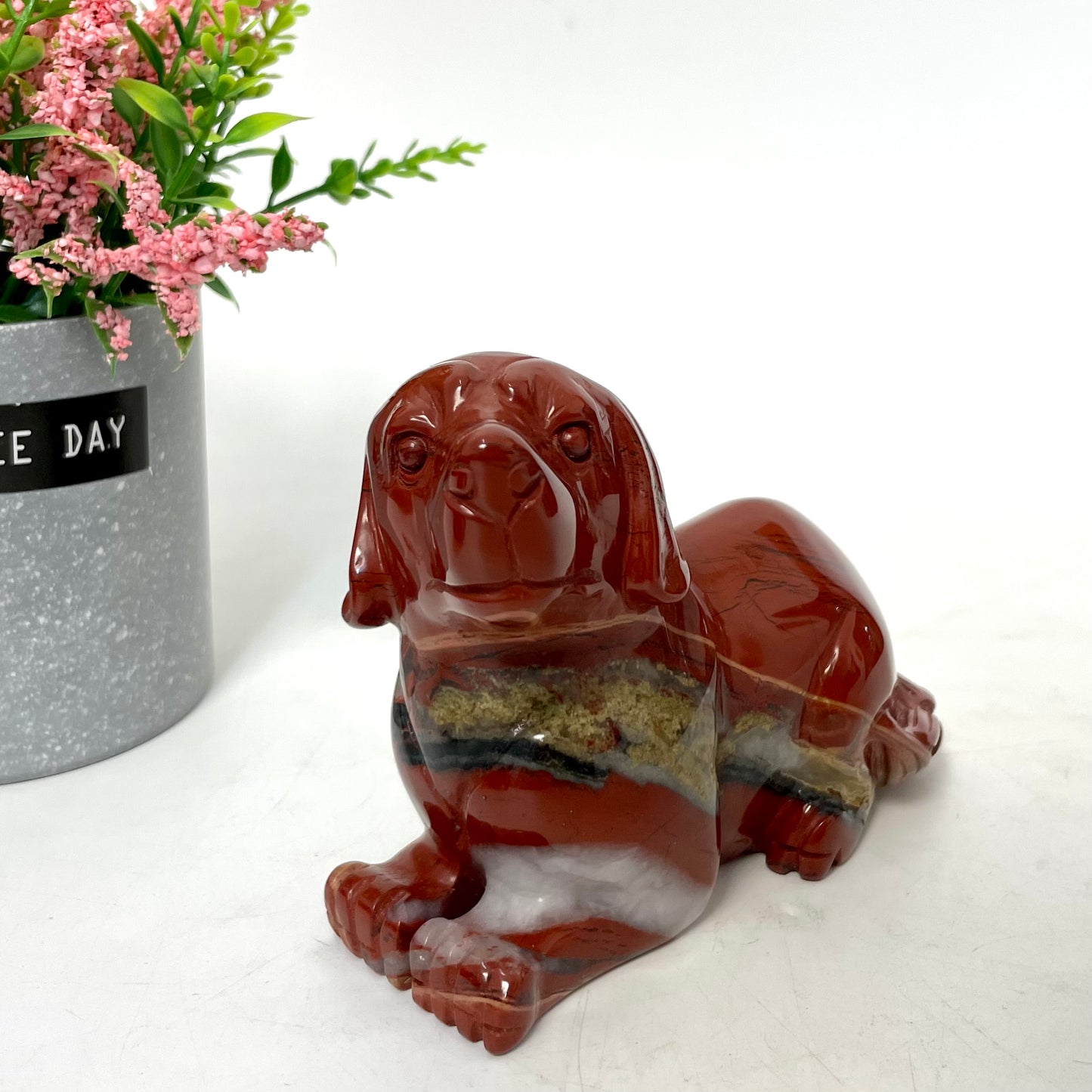1 Count Red Jasper Elephant Dog Bear Hippo Crystal Carving Natural Stone Gem Mining Chakra Balancing Reiki Healing Crystal Mystery Crystal Display Crystal Shopping Online Home Office Decor From IG Crystal