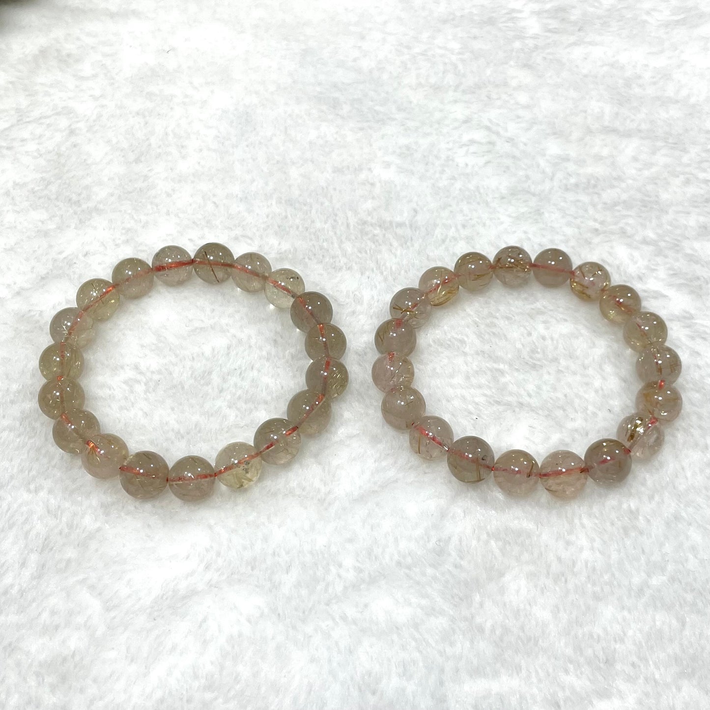 3 Counts Golden Rutile Bracelet 10~11mm Natural Crystals Healing Crystals Bracelet for Women and Men Teens Crystal Jewelry Shop Pretty Crystals From IG Crystal
