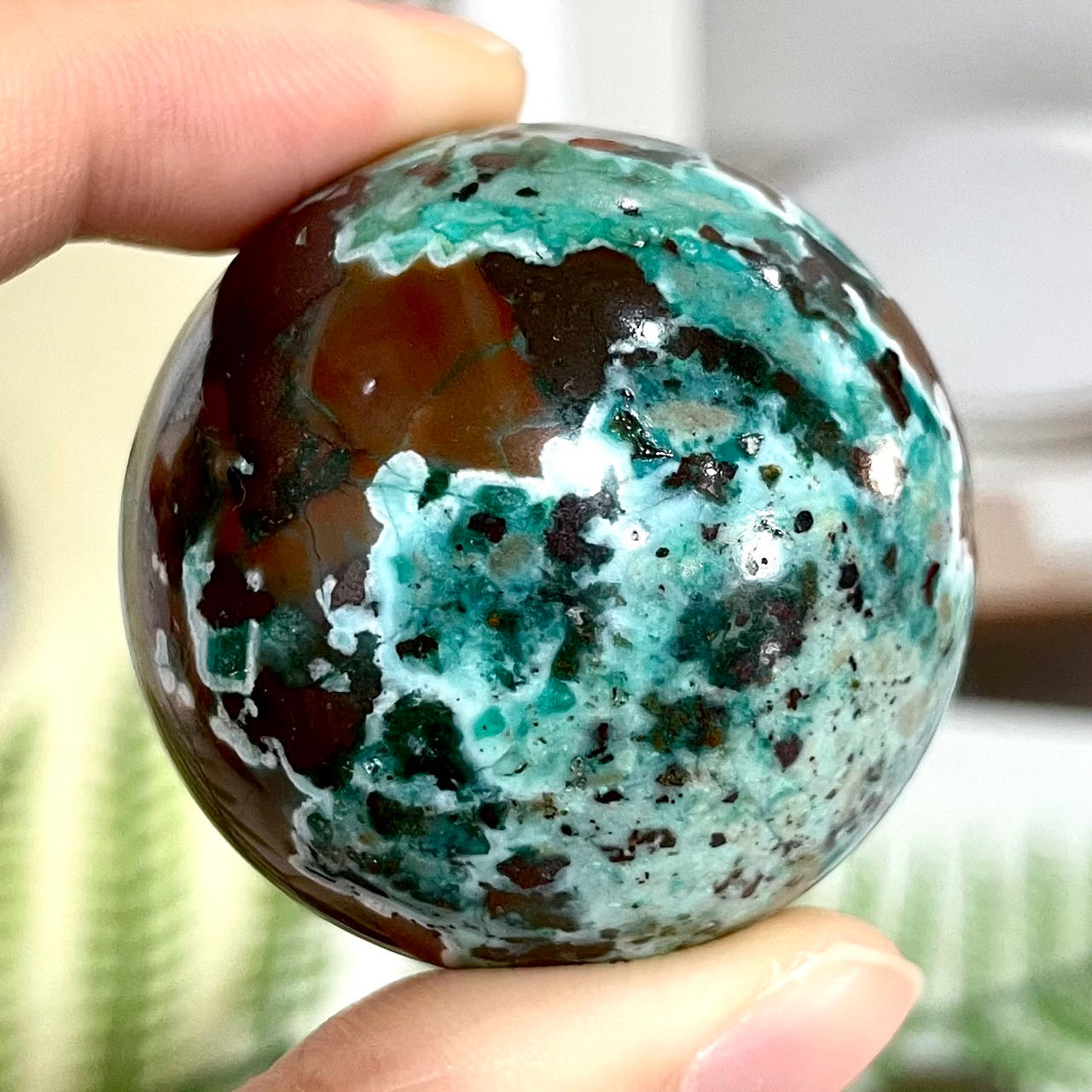 1~2 Counts Small Chrysocolla Balls 2.5~5cm Healing Stone Home Decoration From IG Crystal